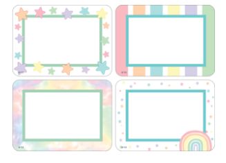 Pastel Pop Name Tags/Labels