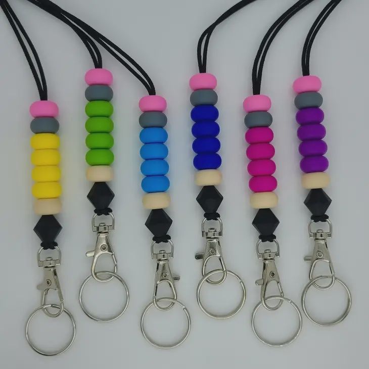Pencil Lanyard, light blue, dark blue or pink