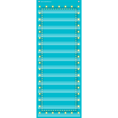 Light Blue Marquee 14 Pocket Chart (13" x 34")
