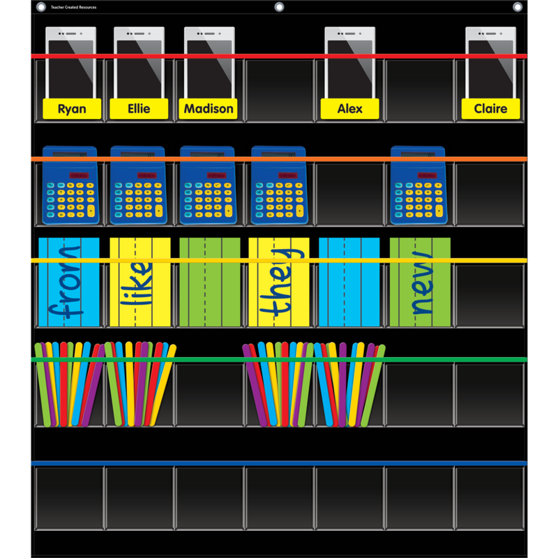 Black Storage Pocket Chart (32-1/2&quot; x 36-1/2&quot;)