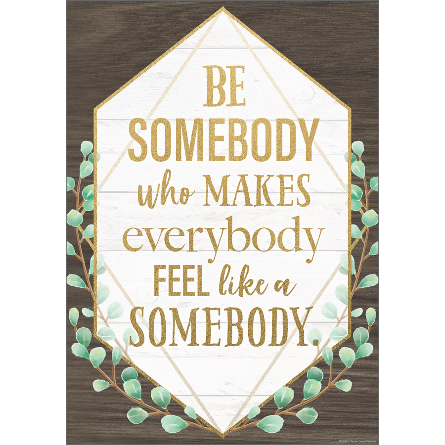 Be Somebody Who Makes Everybody Feel Like a Somebody Positive Poster
