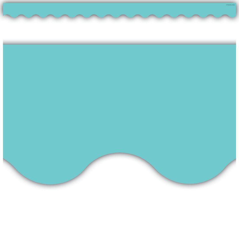 Light Turquoise Scalloped Border Trim