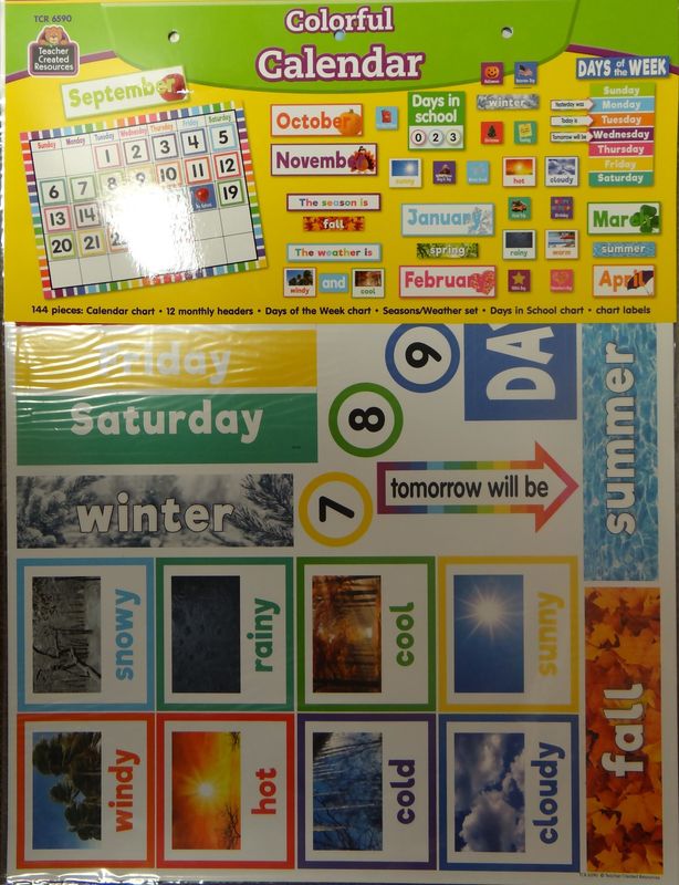 Colorful Calendar Bulletin Board