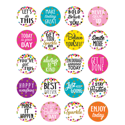 Confetti Words to Inspire Planner Stickers