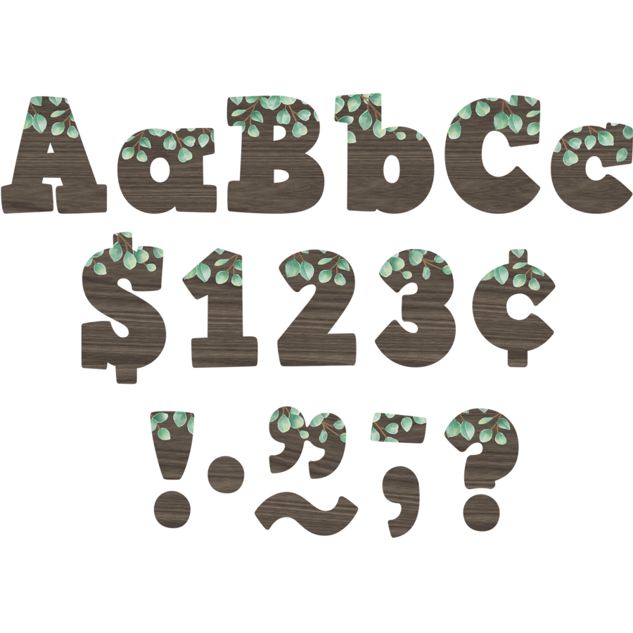 Eucalyptus 4&quot; Bold Block Letters Combo Pack