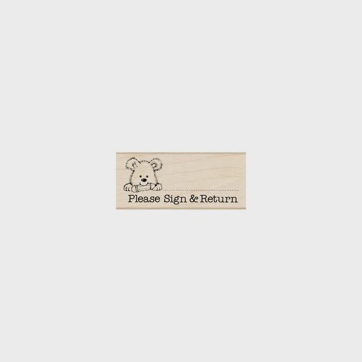 Please Sign &amp; Return Stamp