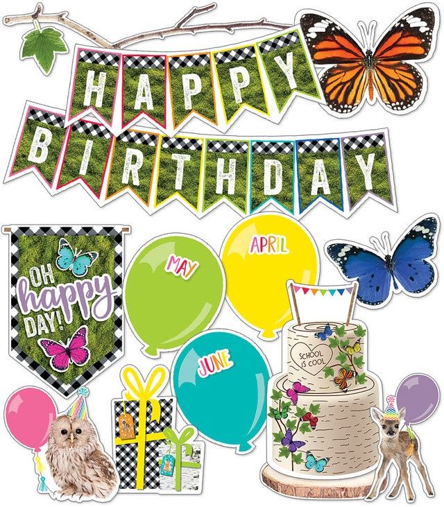 Woodland Whimsy Birthday Mini Bulletin Board Set