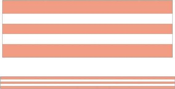 Simply Stylish Coral &amp; White Stripes Straight Borders