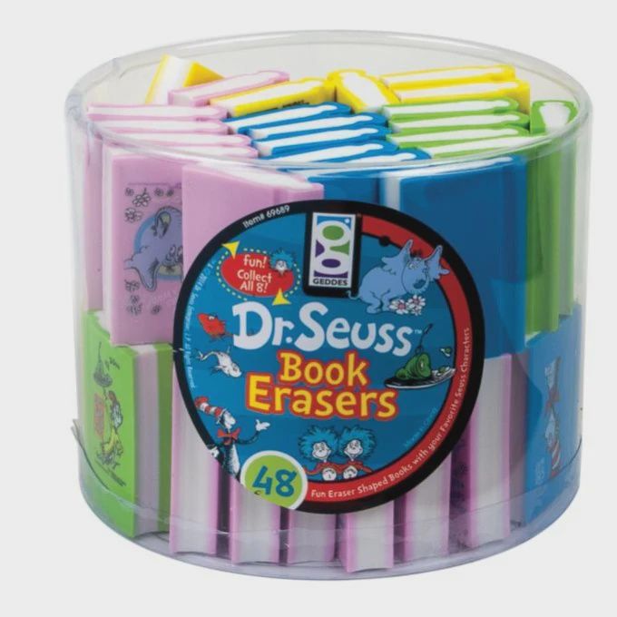 Dr. Seuss Book Erasers