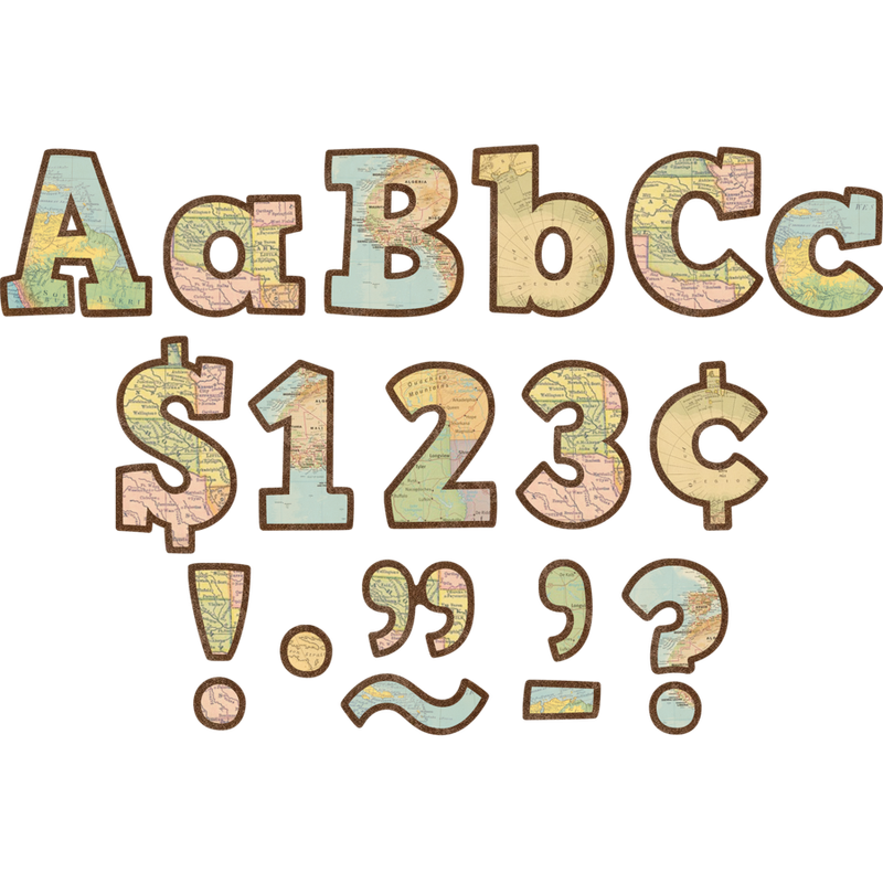 Travel the Map/Bold Block Letters 4"