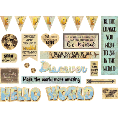 Travel the Map Mini Bulletin Board