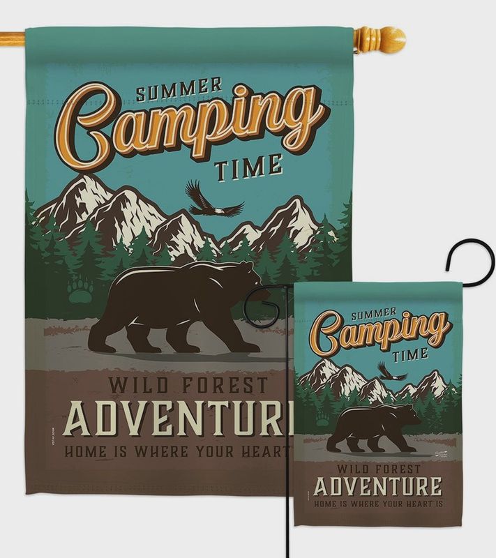Adventure Camping, Garden Flag