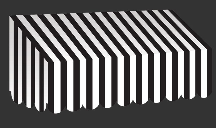 Black &amp; White Stripes Awning