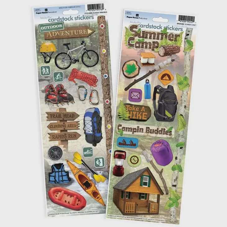 Outdoors/Camping Cardstock sticker