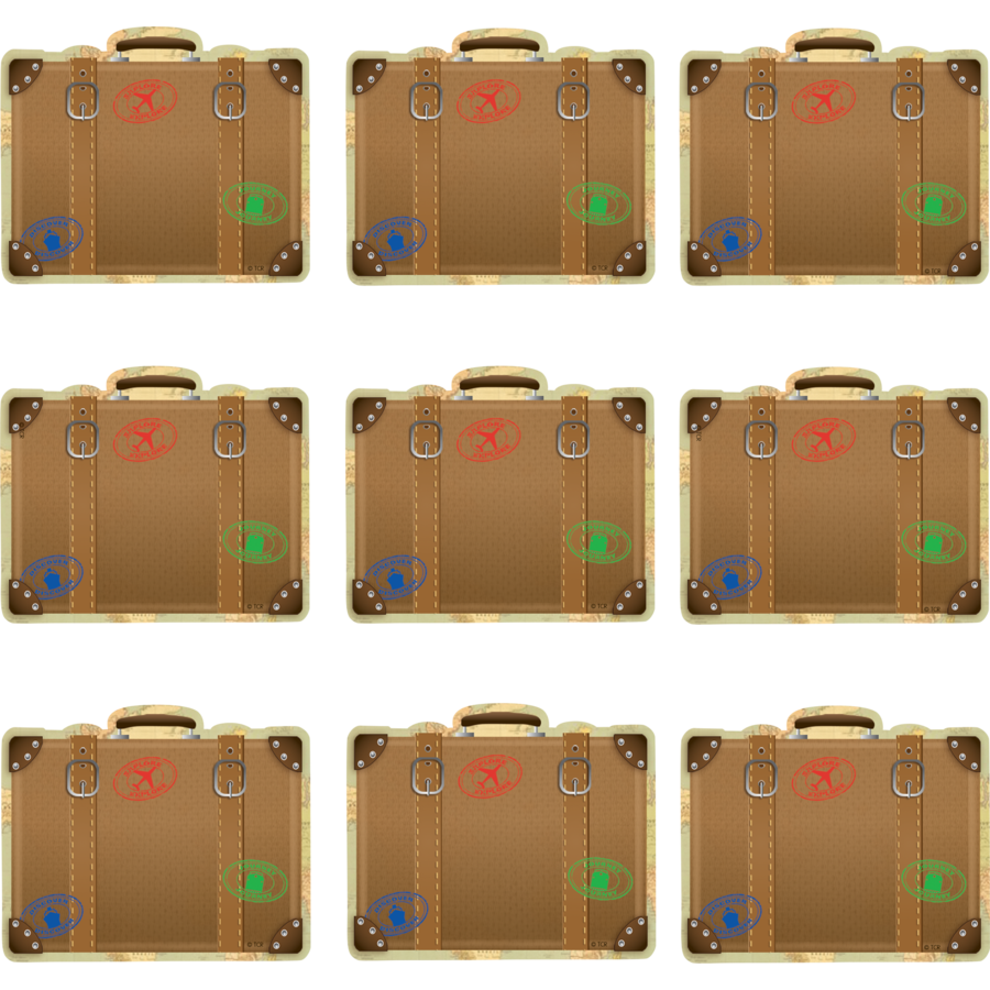 Travel the Map Luggage Mini Accents