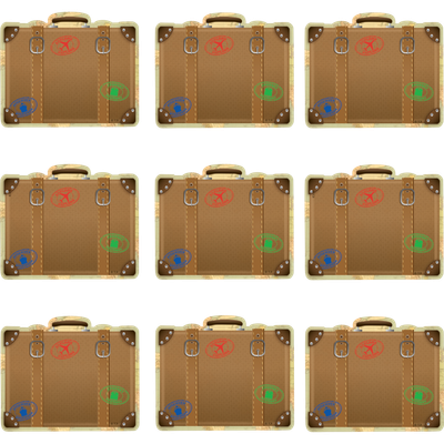 Travel the Map Luggage Mini Accents