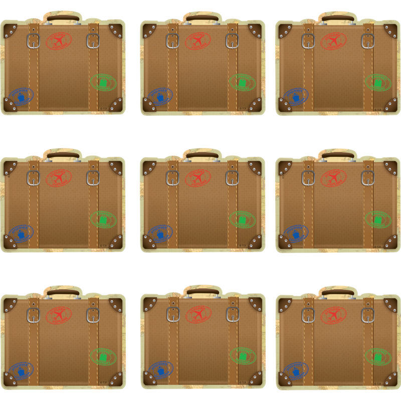 Travel the Map Luggage Mini Accents