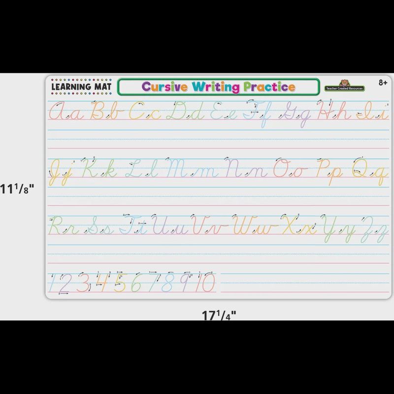 Cursive Writing Practice Learning Mat
