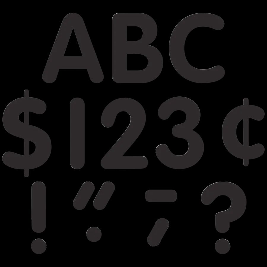 Black Classic 4" Letters Uppercase Pack