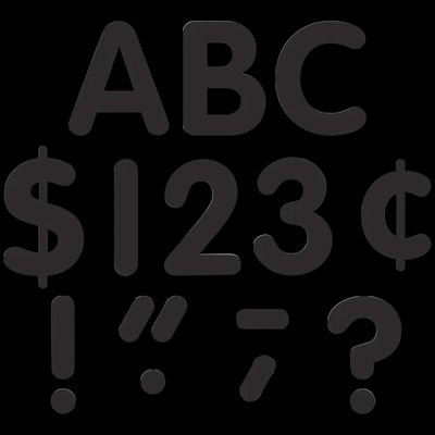 Black Classic 4" Letters Uppercase Pack