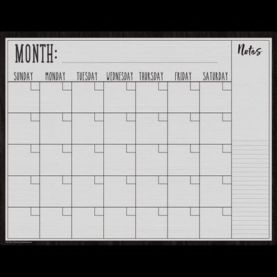 Modern Farmhouse Calendar Write-On/Wipe-Off Chart