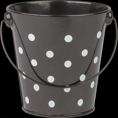 Black Polka Dots Bucket