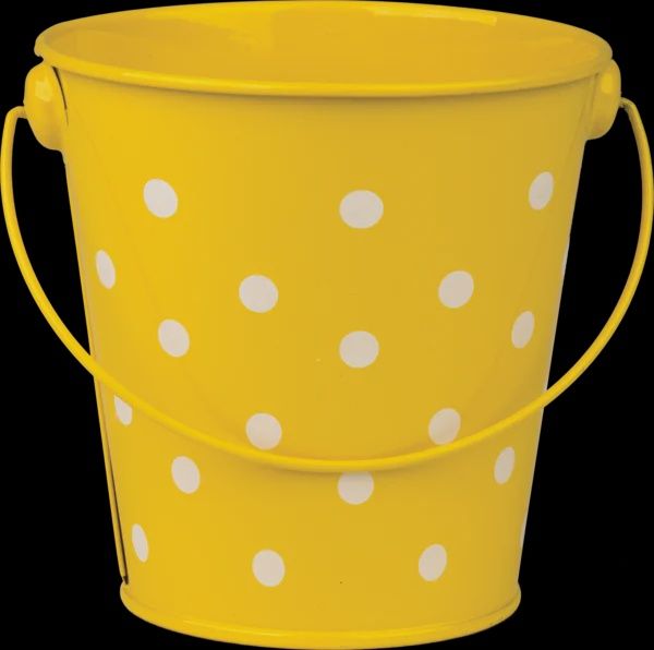Yellow Polka Dots Bucket