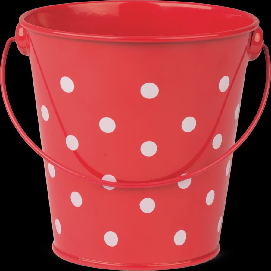 Red Polka Dots Bucket
