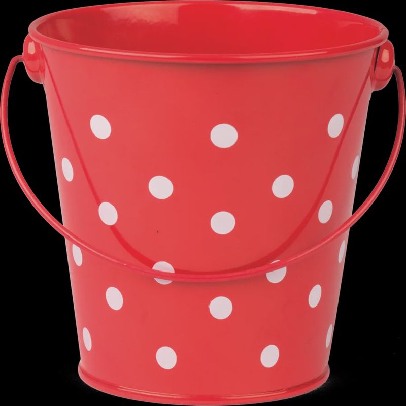 Red Polka Dots Bucket