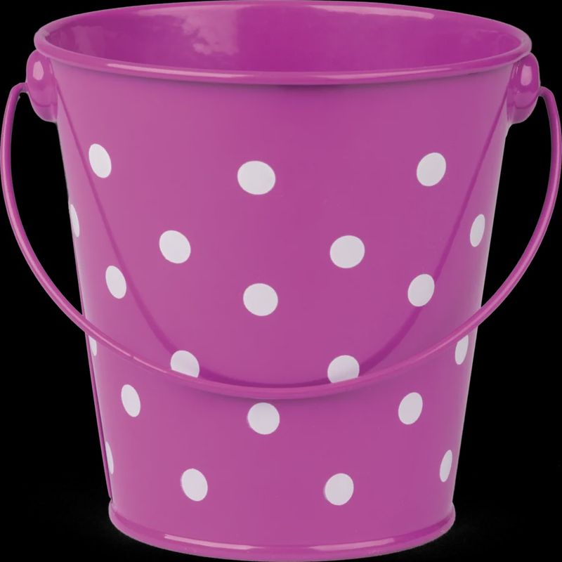 Purple Polka Dots Bucket