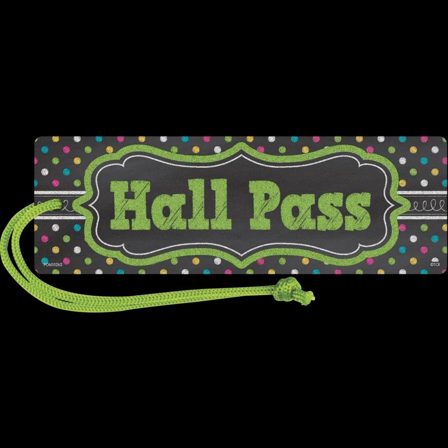 Chalkboard Brights Magnetic Hall Pass