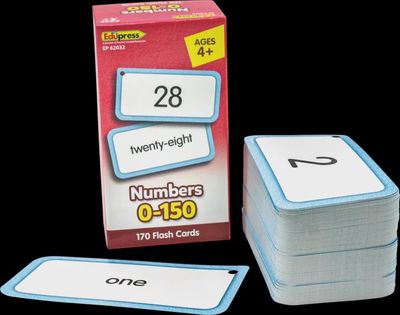 Numbers 0–150 Flash Cards