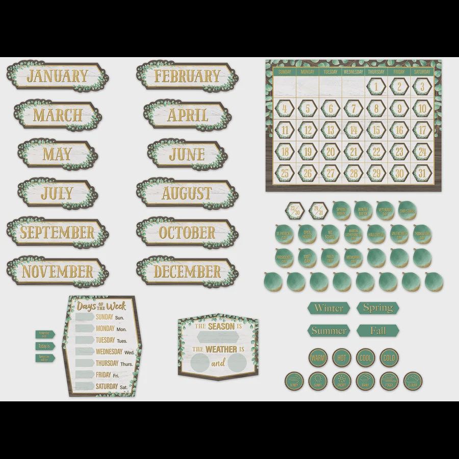 Eucalyptus Calendar Bulletin Board