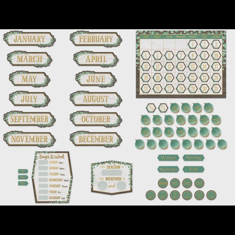 Eucalyptus Calendar Bulletin Board