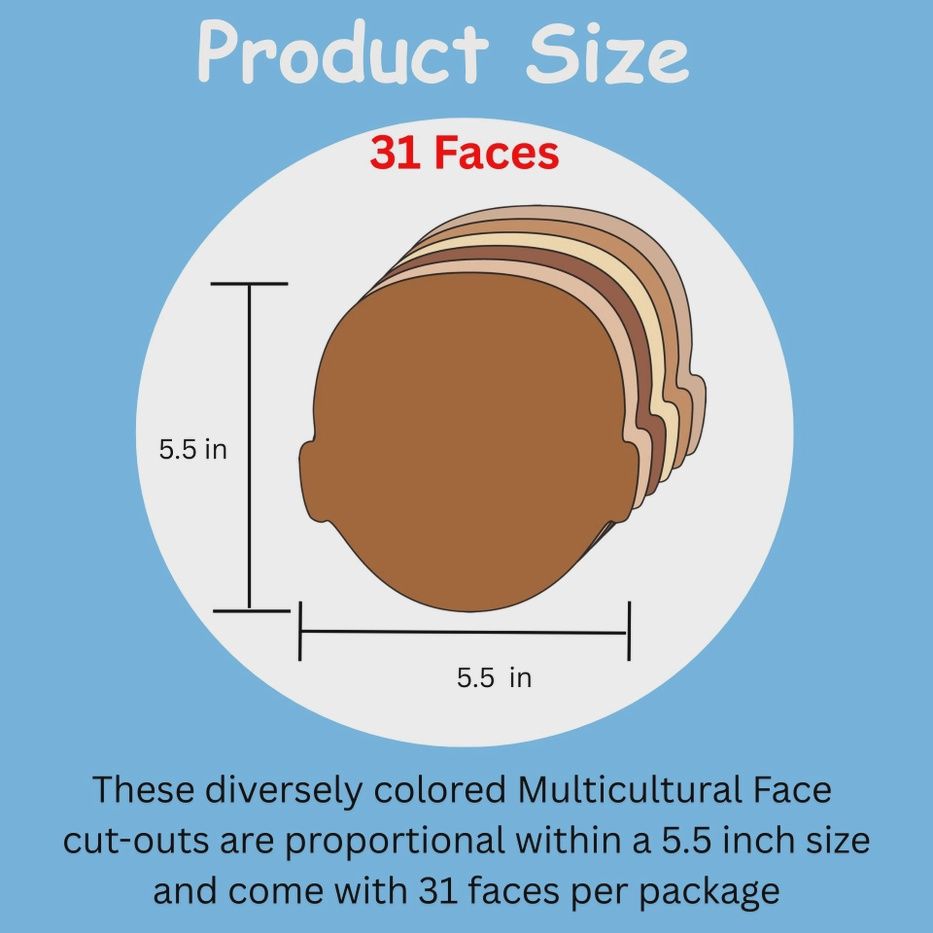 Faces Multiculutral Cut Outs