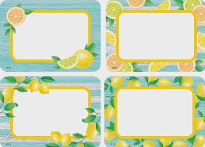 Lemon Zest Name Tags/Labels - Multi-Pack
