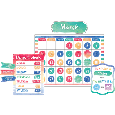 Watercolor Calendar Bulletin Board