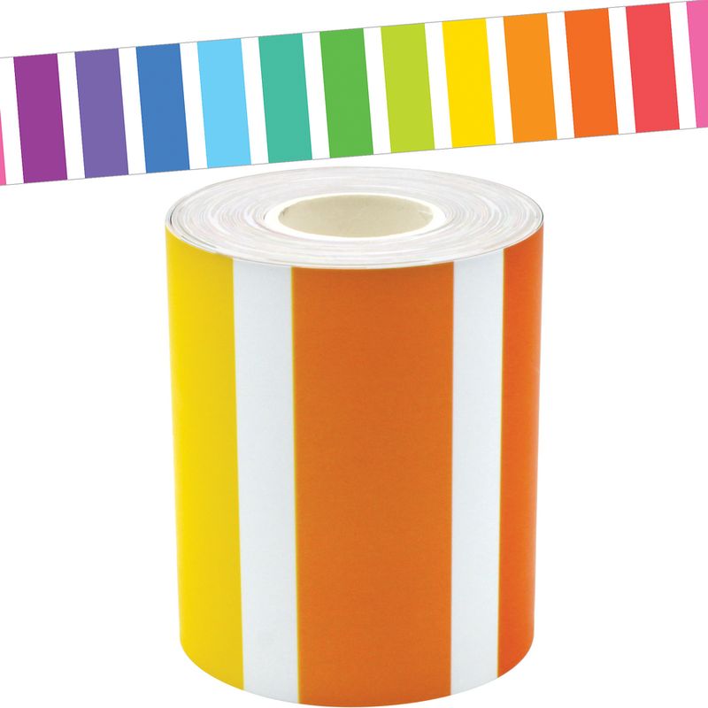 Colorful Stripes Straight Rolled Border Trim