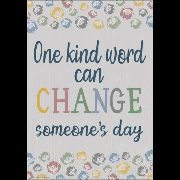 One Kind Word Positive Poster/Classroom Cottage