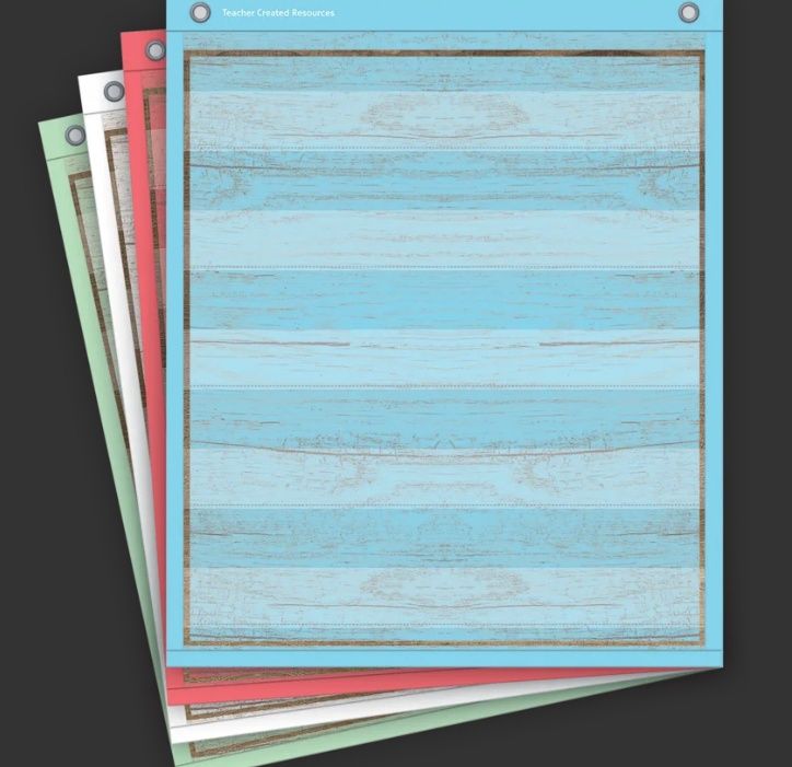 Painted Wood Magnetic Mini Pocket Charts (14" x 17")