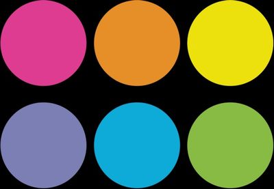 Spot ON Carpet Bright Circles 4"