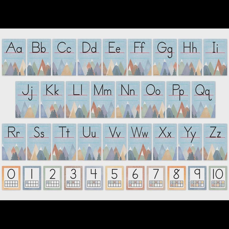 Moving Mountains Alphabet/Number Cards 1-10