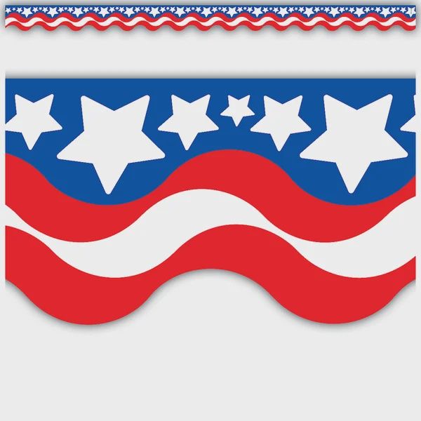 Patriotic Scalloped Border Trim