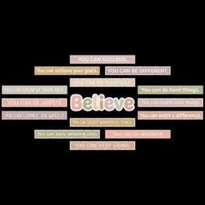 Terrazzo Tones Believe You Can Mini Bulletin Board