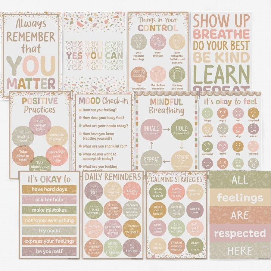 Terrazzo Tones Positive Practices Small Posters