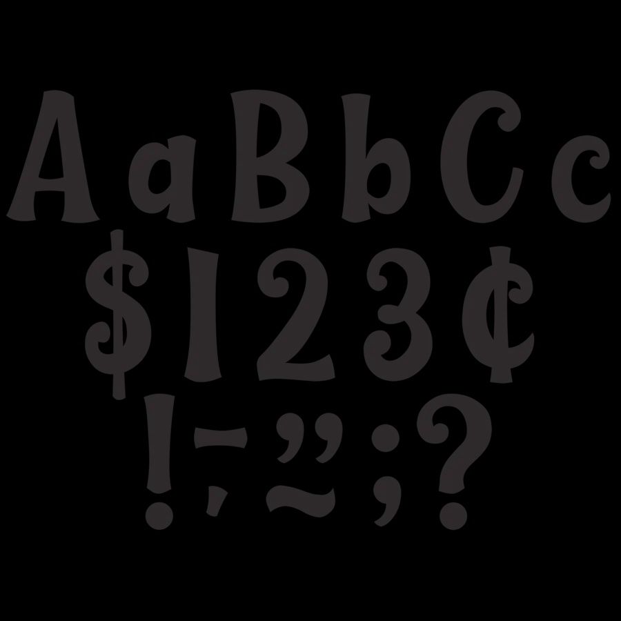 Black 4" Wild Whimsy Letters Combo Pack