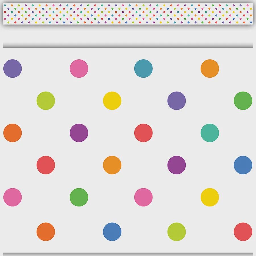Colorful Dots Straight Border Trim