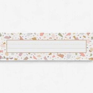 Terrazzo Tones Flat Name Plates