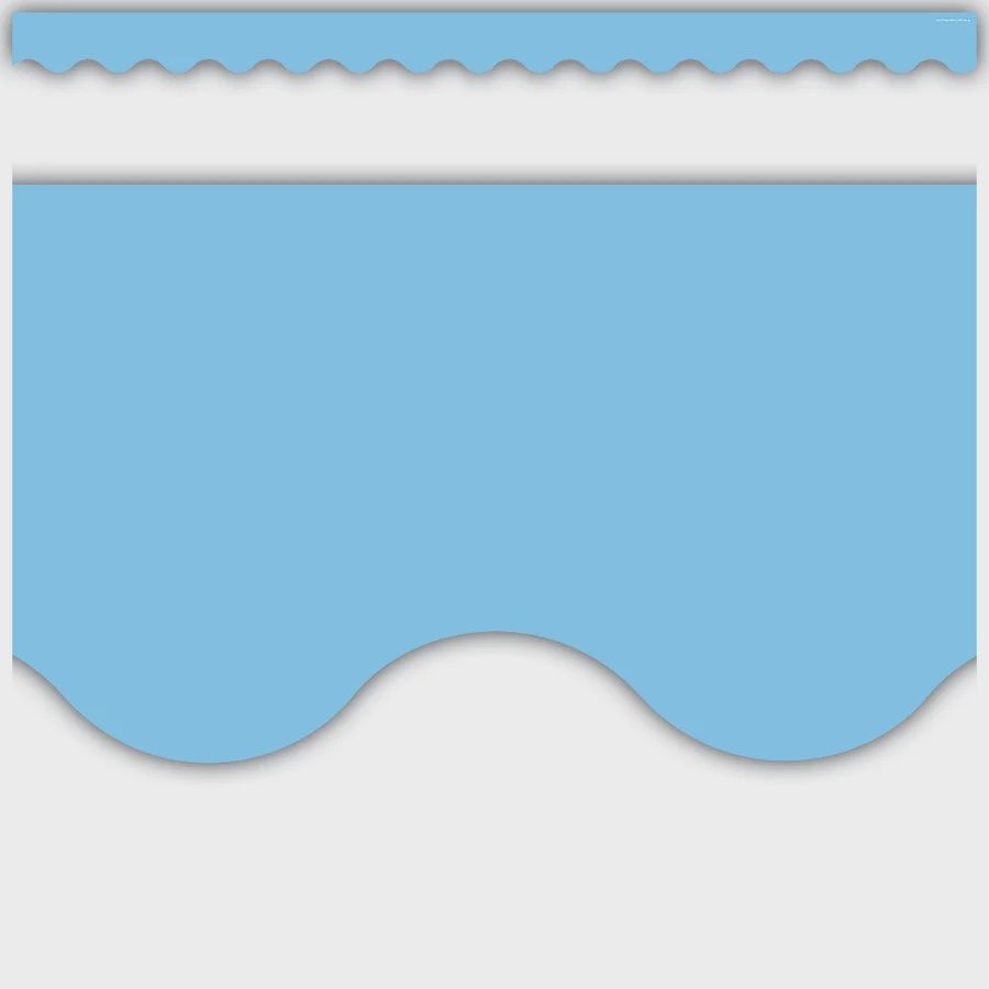 Light Blue Scalloped Border Trim
