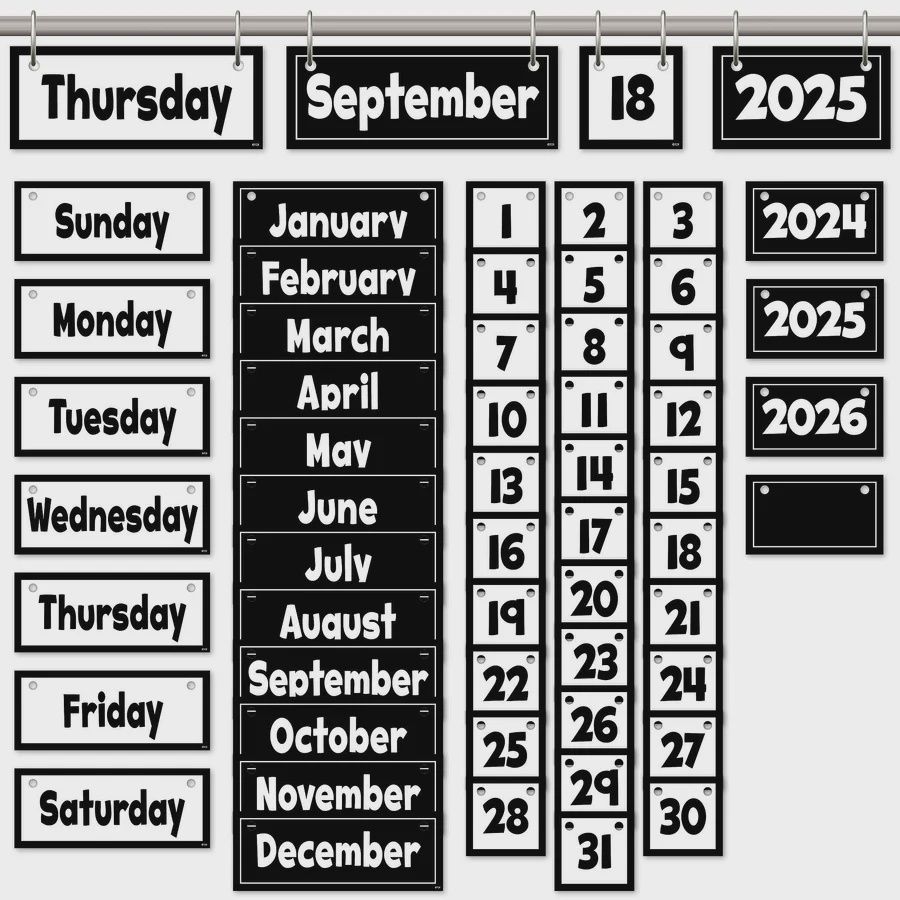 Black and White Flip Calendar